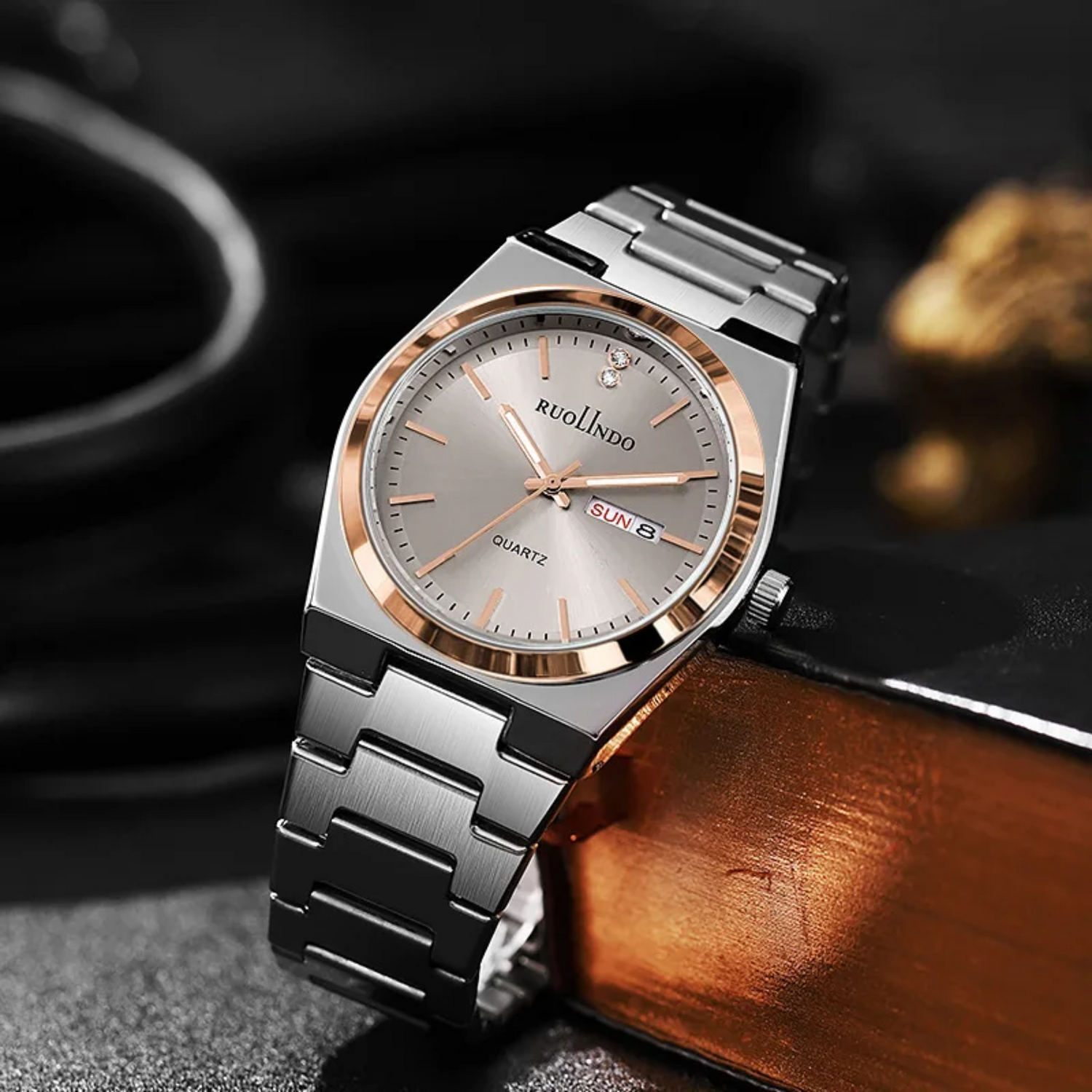 RUOLINDO™ – IMPERIUM AUTOMATIC Montre Élégante et Précise pour Hommes